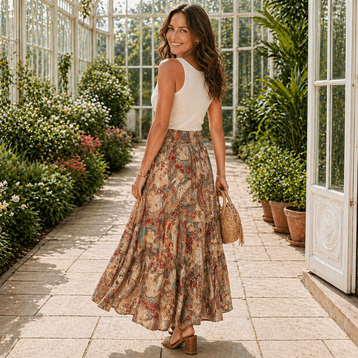 Maxi Skirt | Long Cotton Pattern | Comfortable Fit