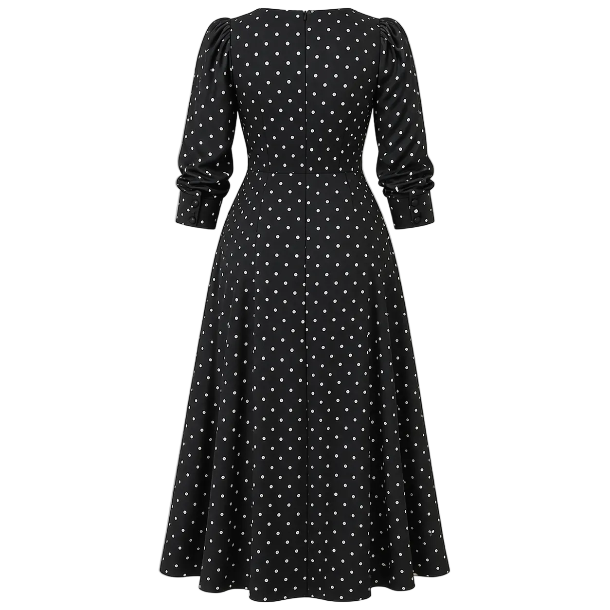 Polka Dot Dress | Women's Elegant, Classic Style | Flowing Fit