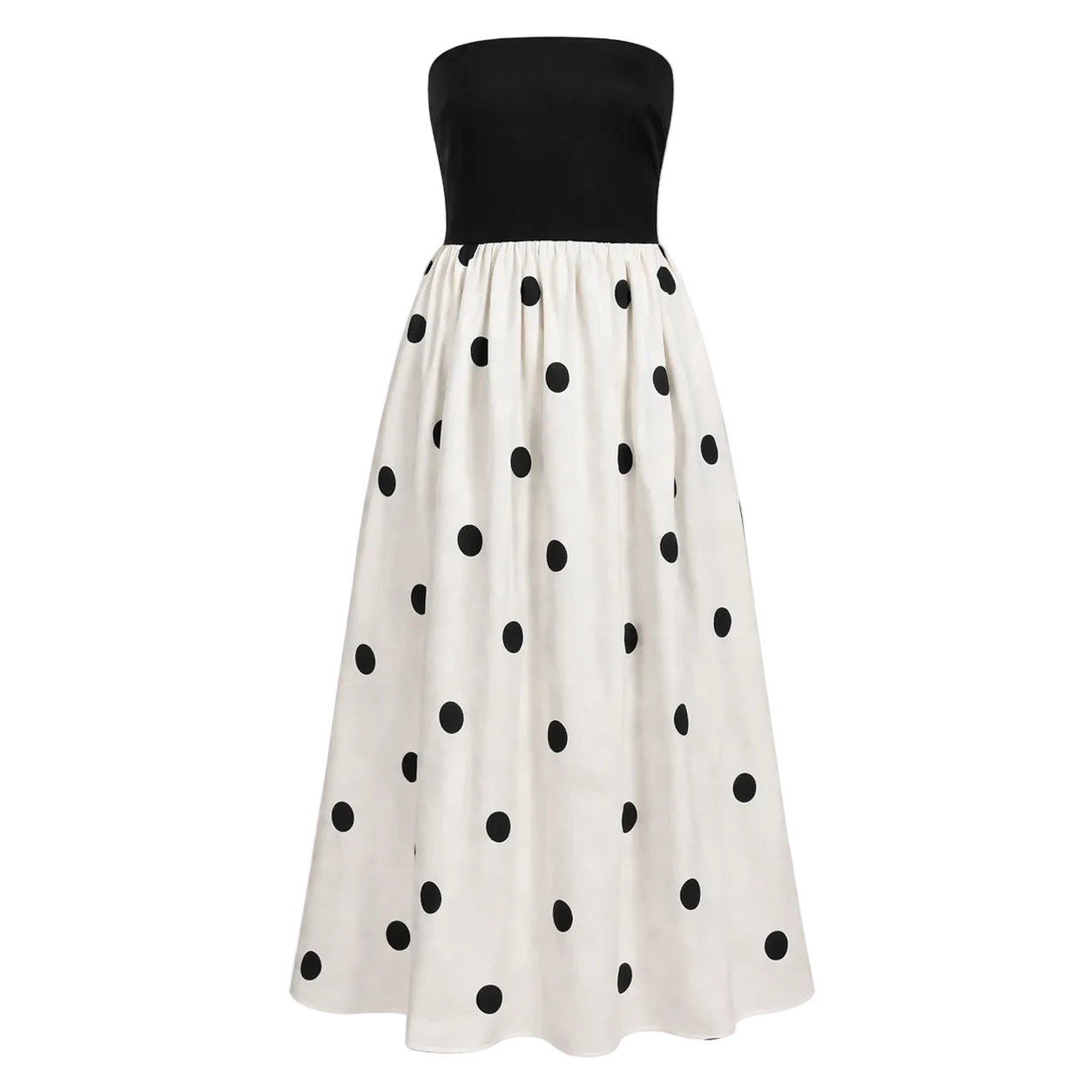 Strapless Dress | Women's A-line, Polka Dot | Elegant Summer Style