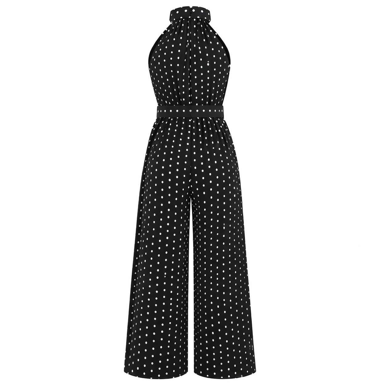 Polka Dot Jumpsuit | Women's Belted, Wrap Fit | Stylish Summer Style