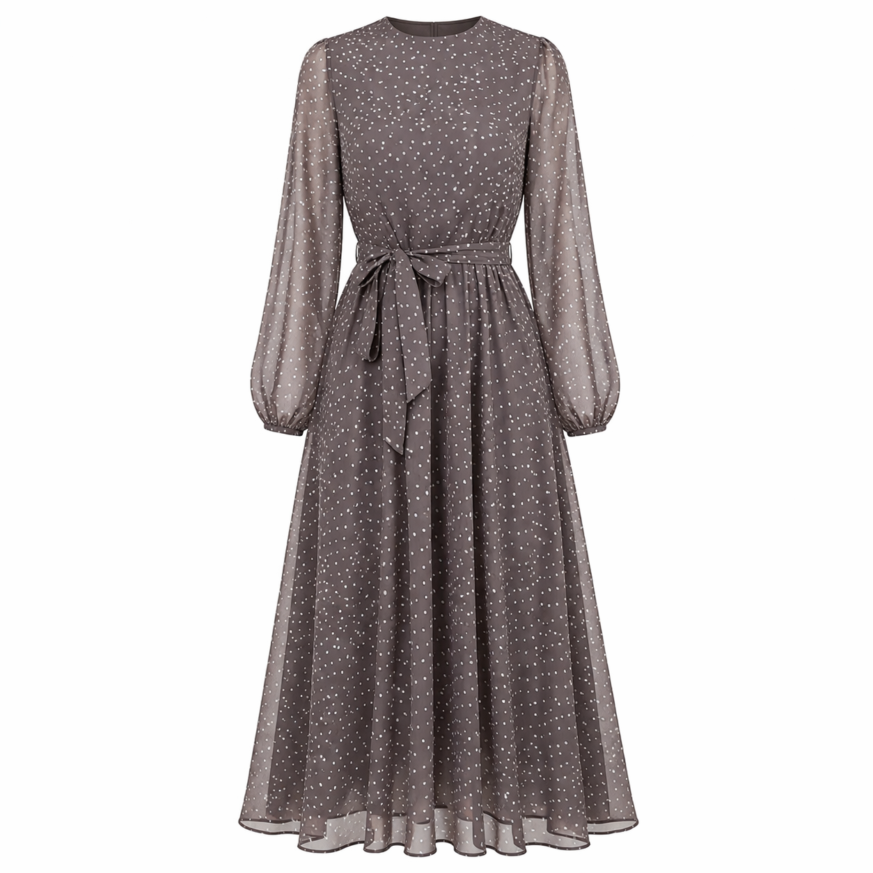 Midi Dress | Women's Polka Dot | Elegant Flowing Style