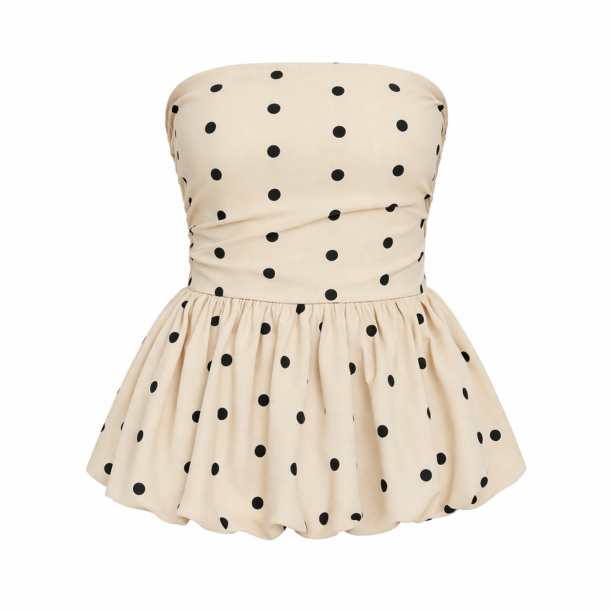Peplum Top | Women's Off-Shoulder, Lightweight Fabric | Apricot