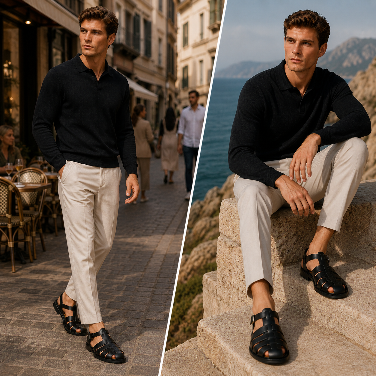 Men's Sandals Retro Ergonomic Comfortable