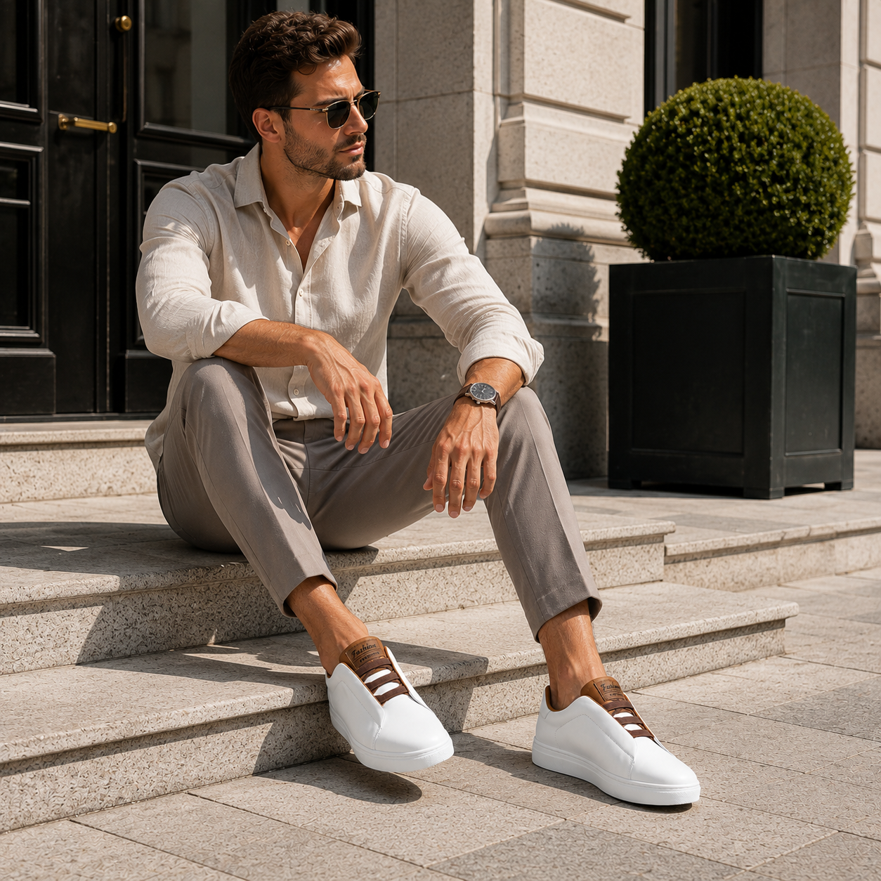 Men's classics leather shoes durable