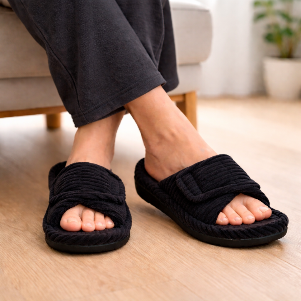 Orthopedic slippers | Velcro adjustments, Non-slip sole