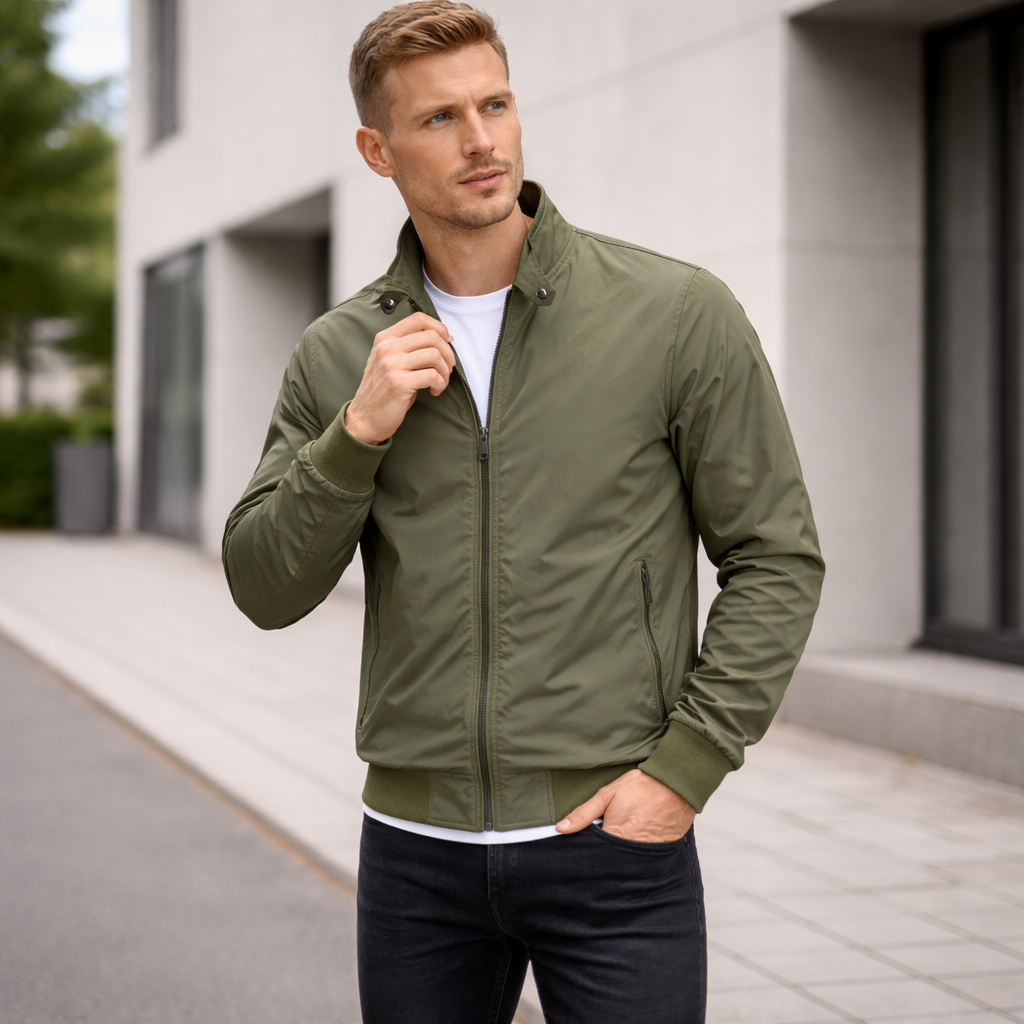 Men's bomber jacket – Lightweight zip-up casual jacket