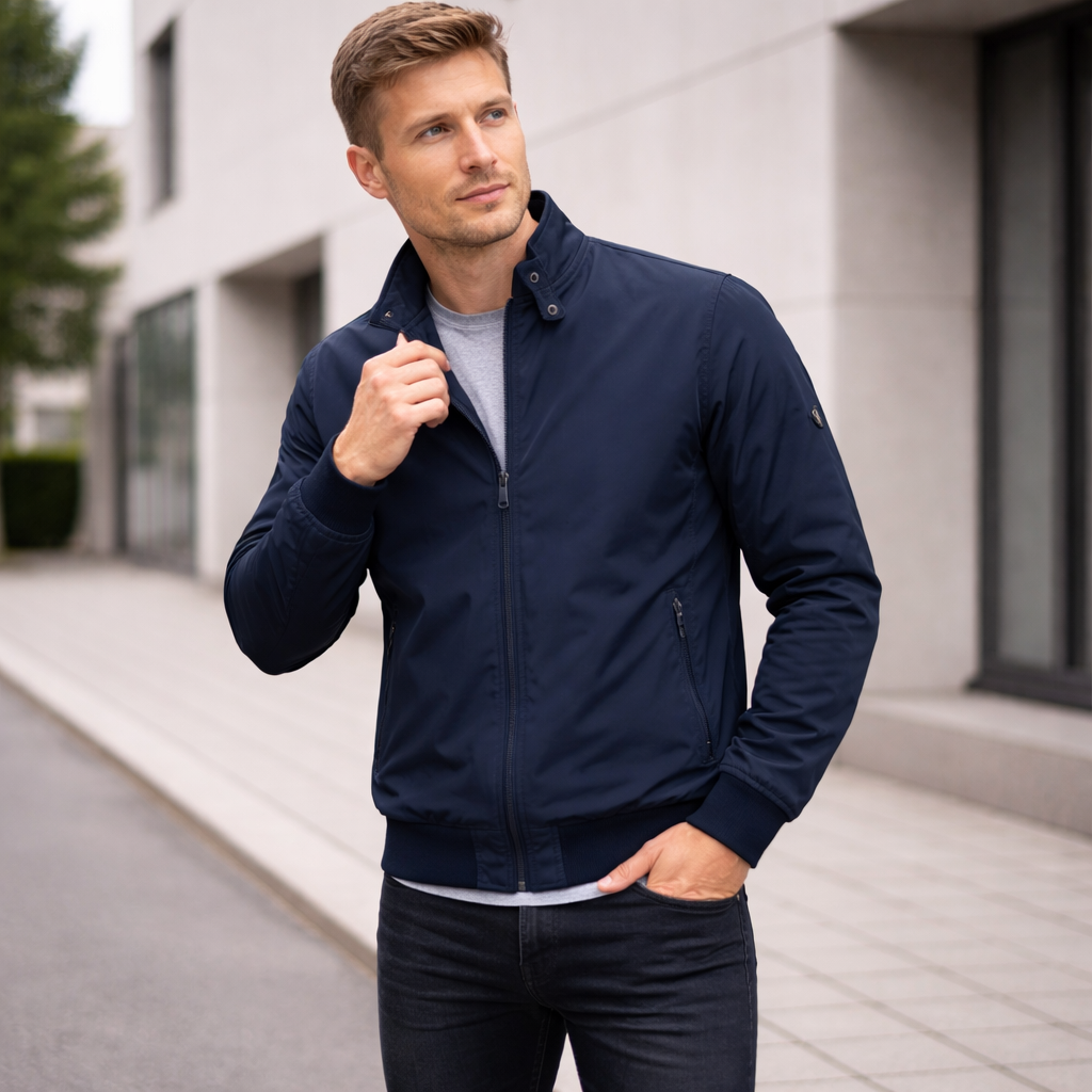 Men's bomber jacket – Lightweight zip-up casual jacket