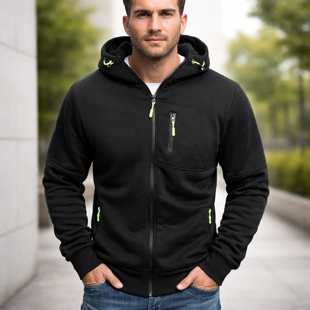Men's Zip-Up Hoodie | Casual Sportswear | Comfortable Fit