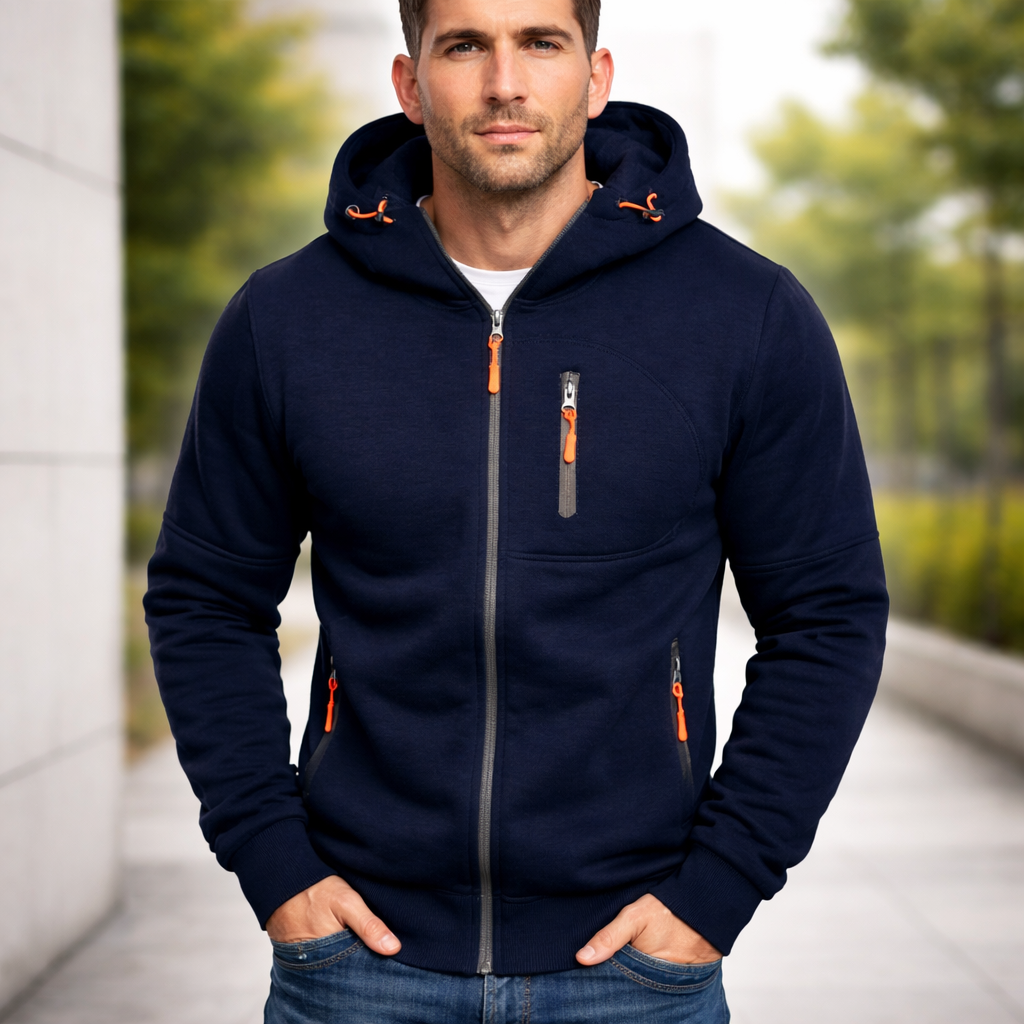 Men's Zip-Up Hoodie | Casual Sportswear | Comfortable Fit