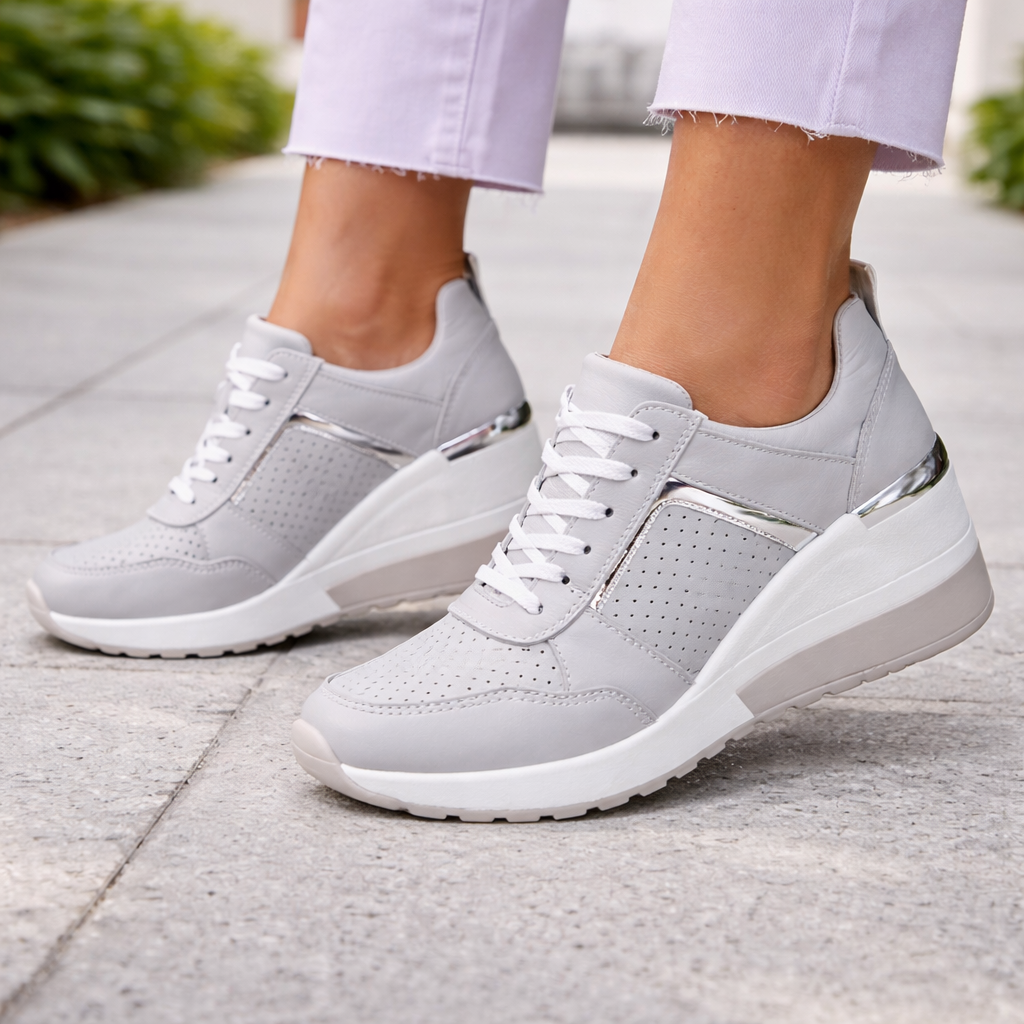 Women's wedge sneakers | Orthopedic support | Breathable sole
