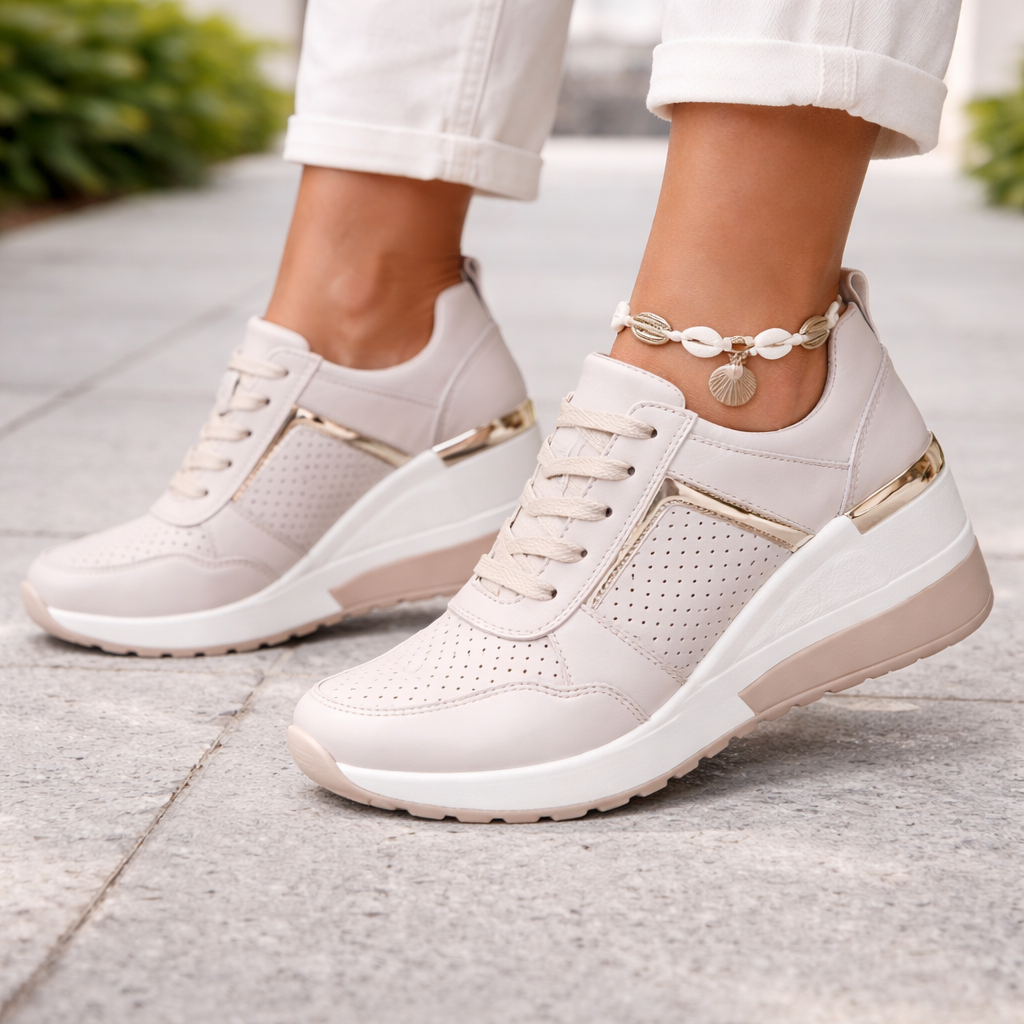 Women's wedge sneakers | Orthopedic support | Breathable sole