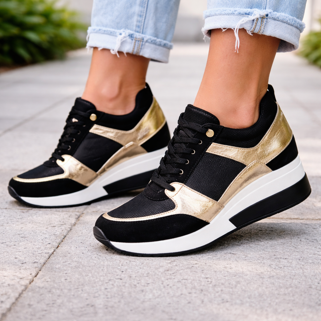 Women's wedge sneakers | Orthopedic support | Breathable sole