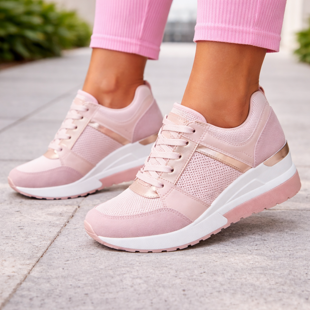 Women's wedge sneakers | Orthopedic support | Breathable sole