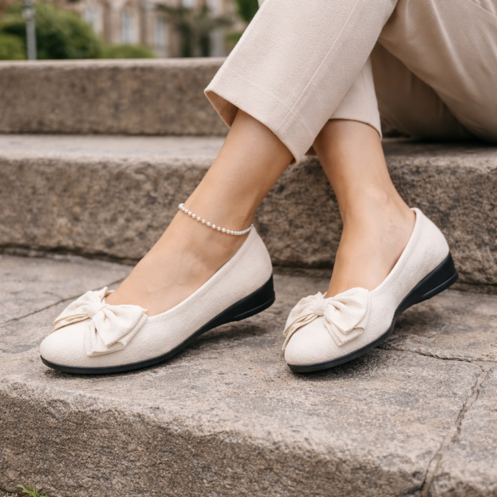 Women's Ballet Flats | Slip-On, Bow | Stylish Look
