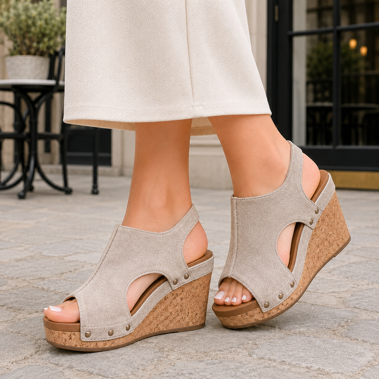 Women's Orthopedic Wedge Sandals with Soft Heel