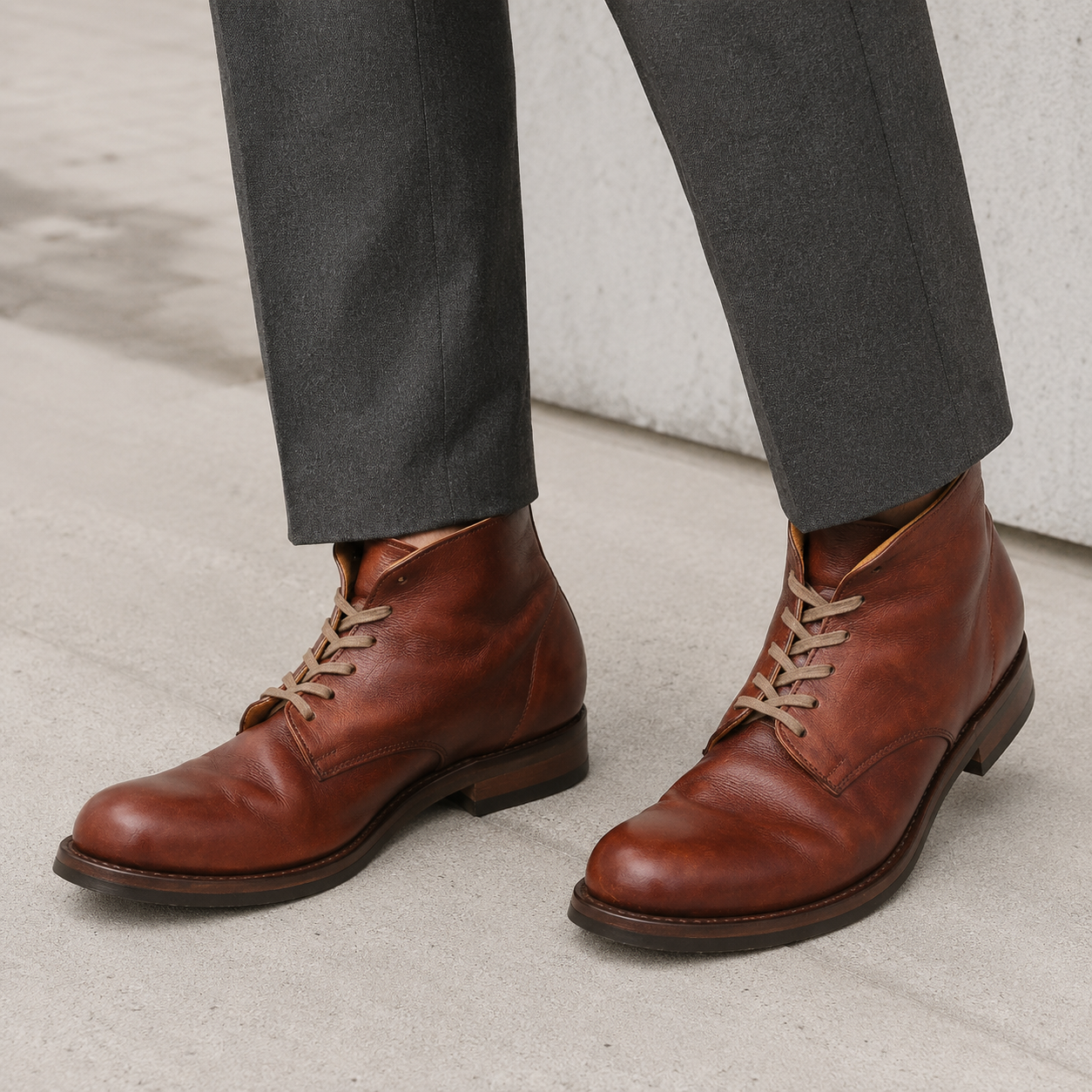 Men's leather boots in classic style