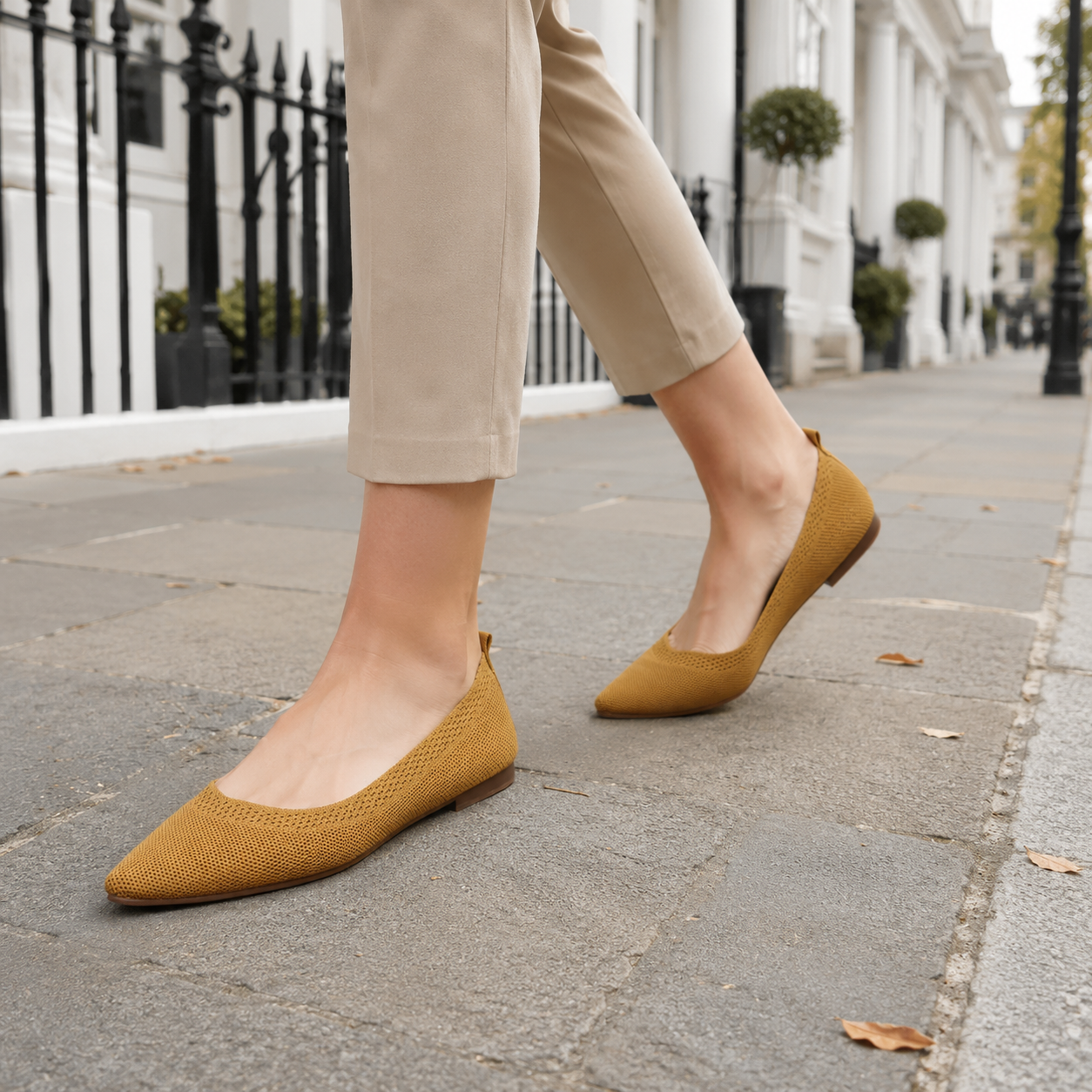 Women's ballet slippers lightweight with pointed toe slip-on