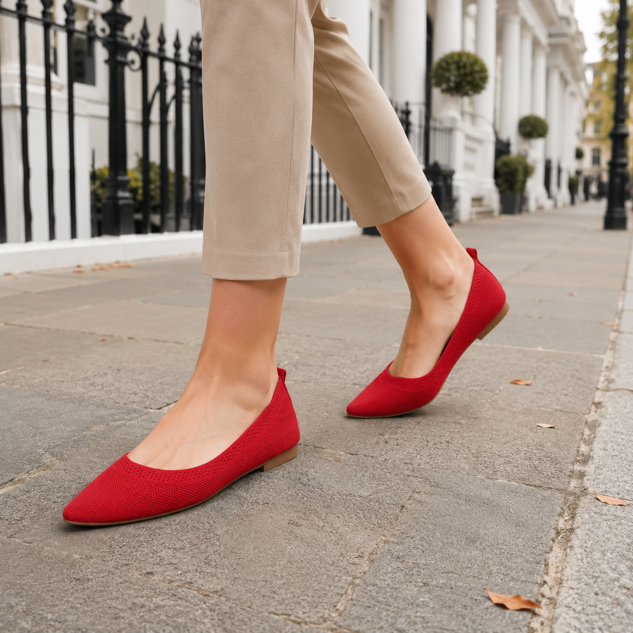 Women's ballet slippers lightweight with pointed toe slip-on