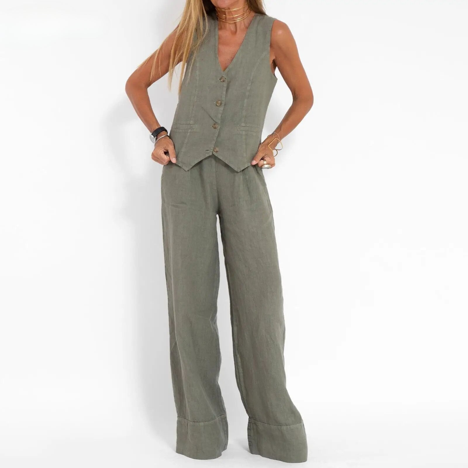 Linen Set | Women's, Stylish, Comfortable | Light, Breathable