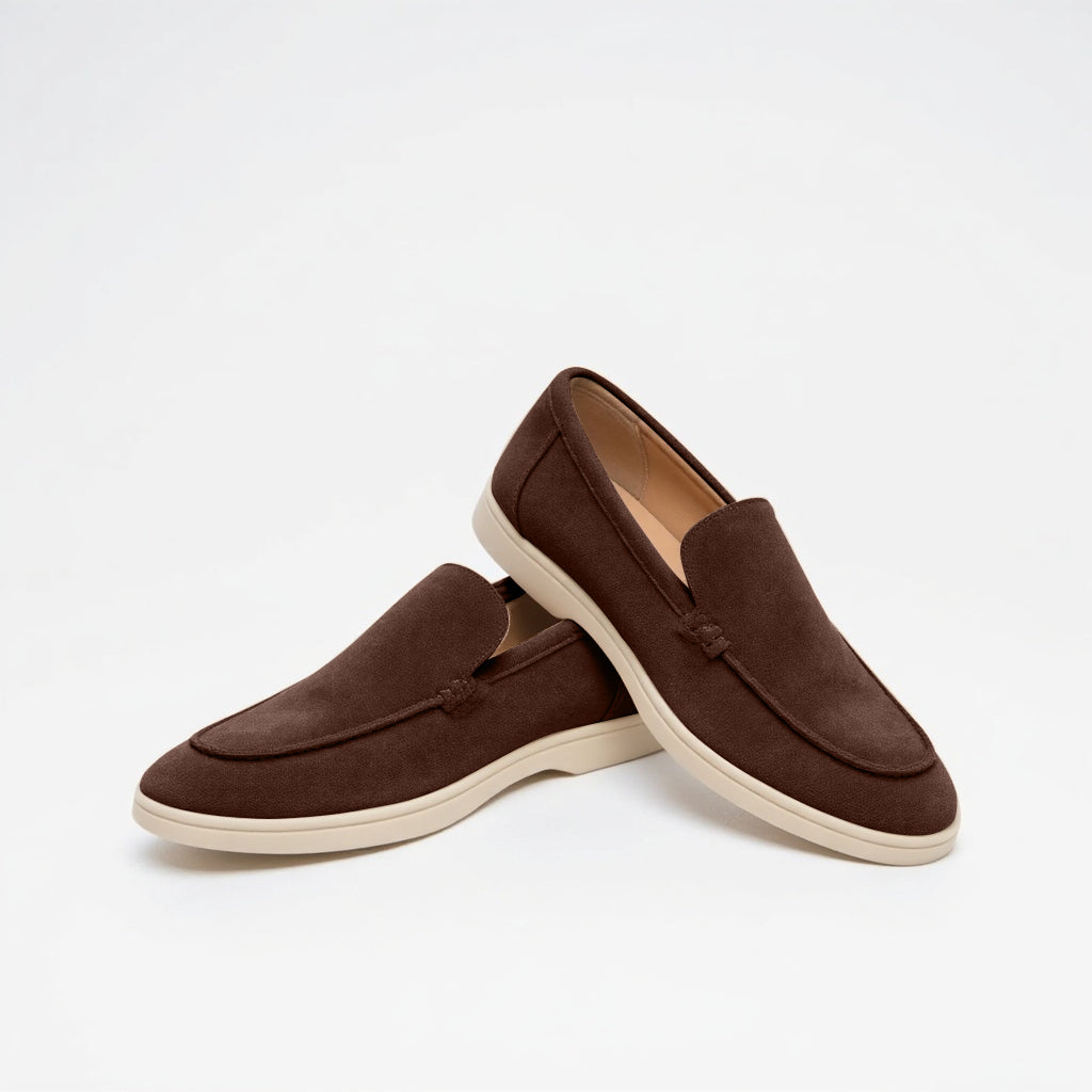 Men's loafers vintage slip-on handmade seams