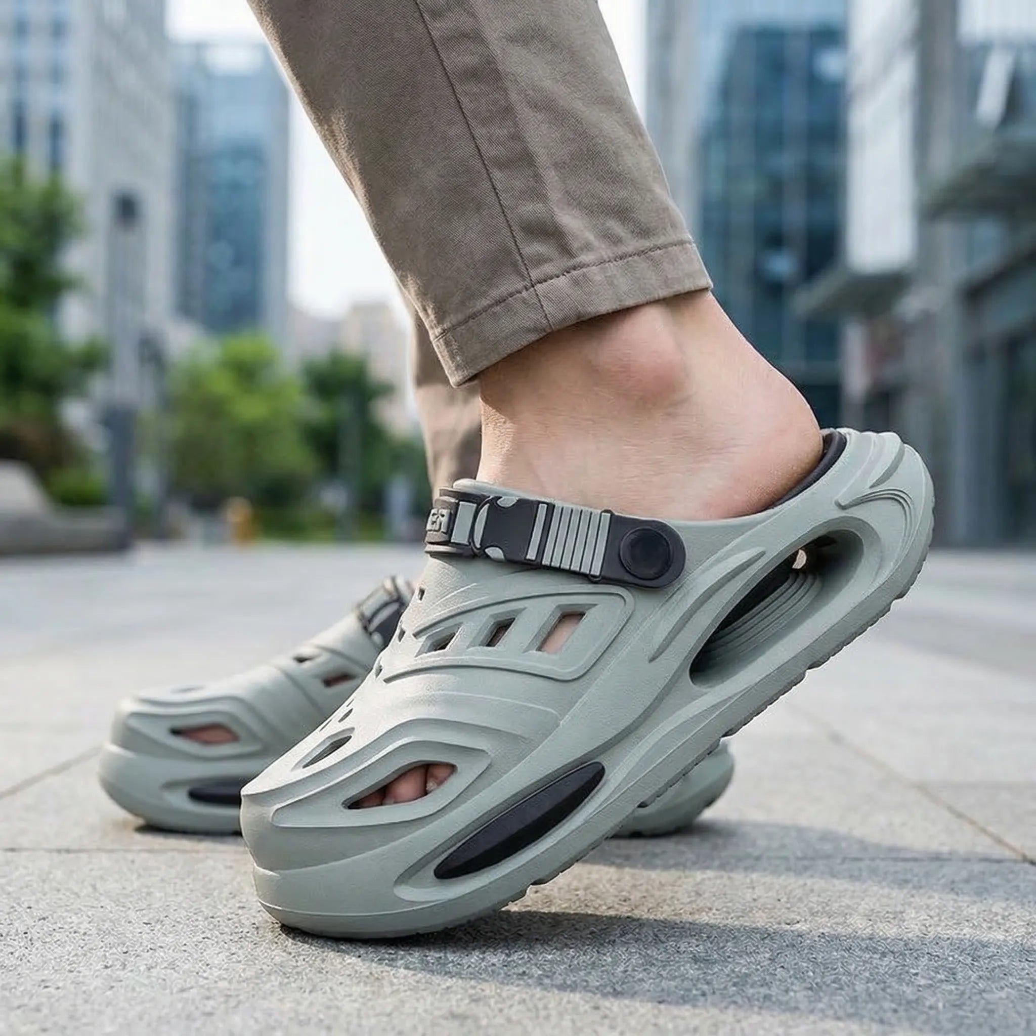 Men's Slippers | Cushioned Sole, Adjustable Strap