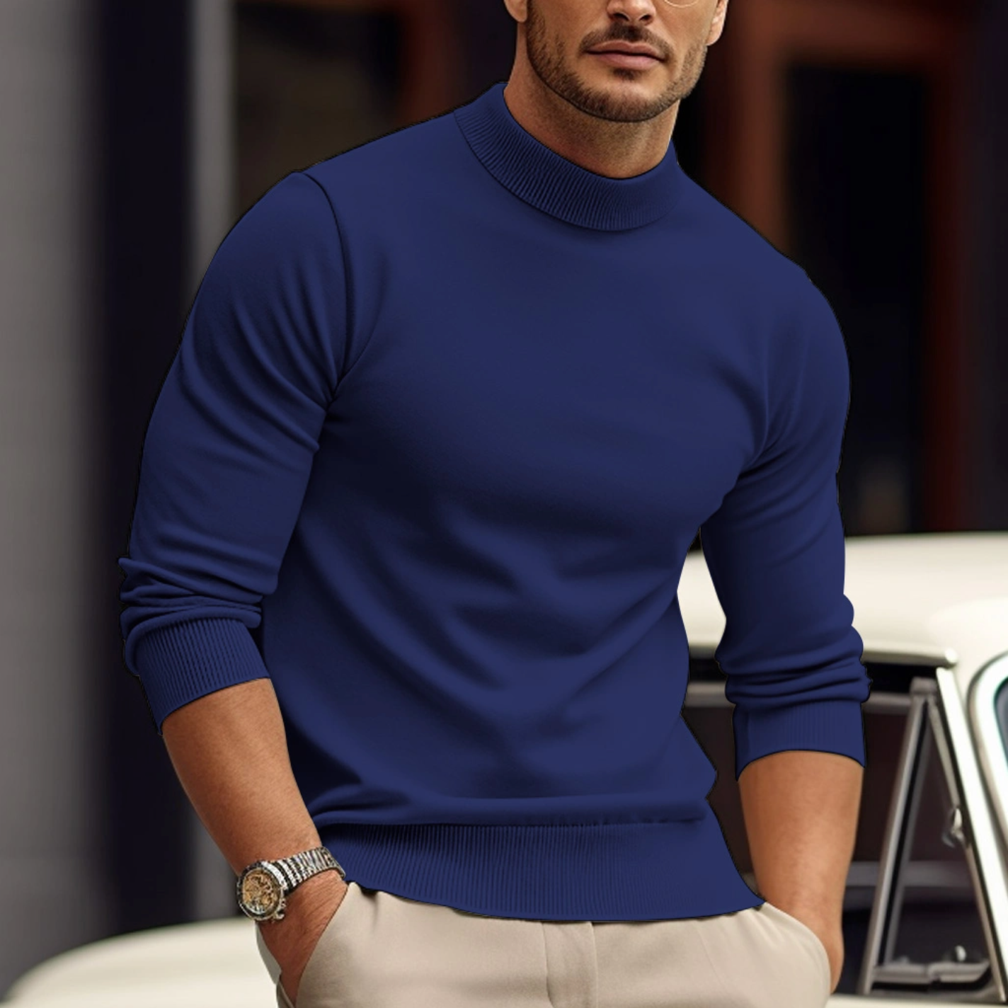Men's Stylish Cotton Sweater - Soft - Classic Cut
