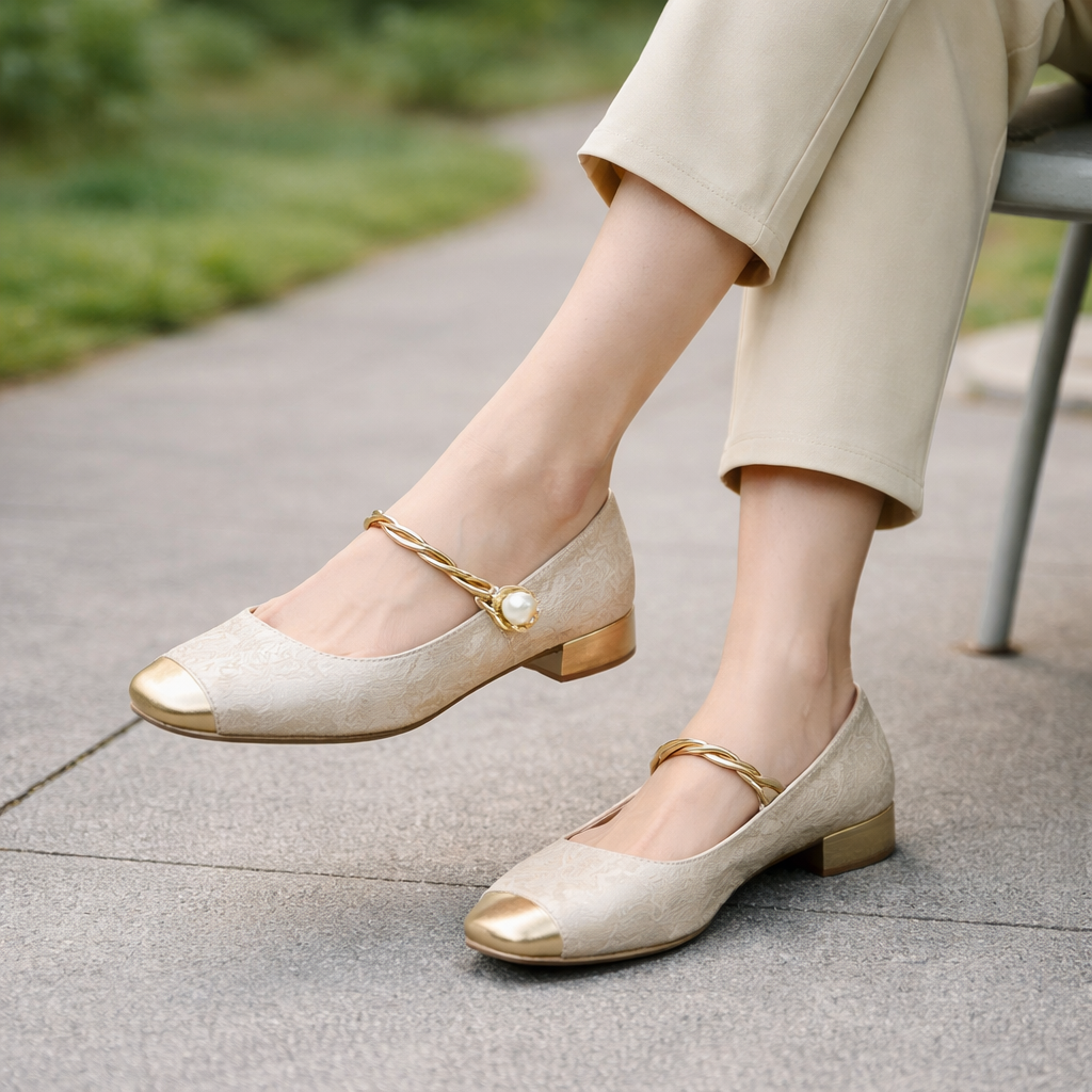 Women's Mary Jane ballerinas | Low heel | Square toe, comfortable shoes