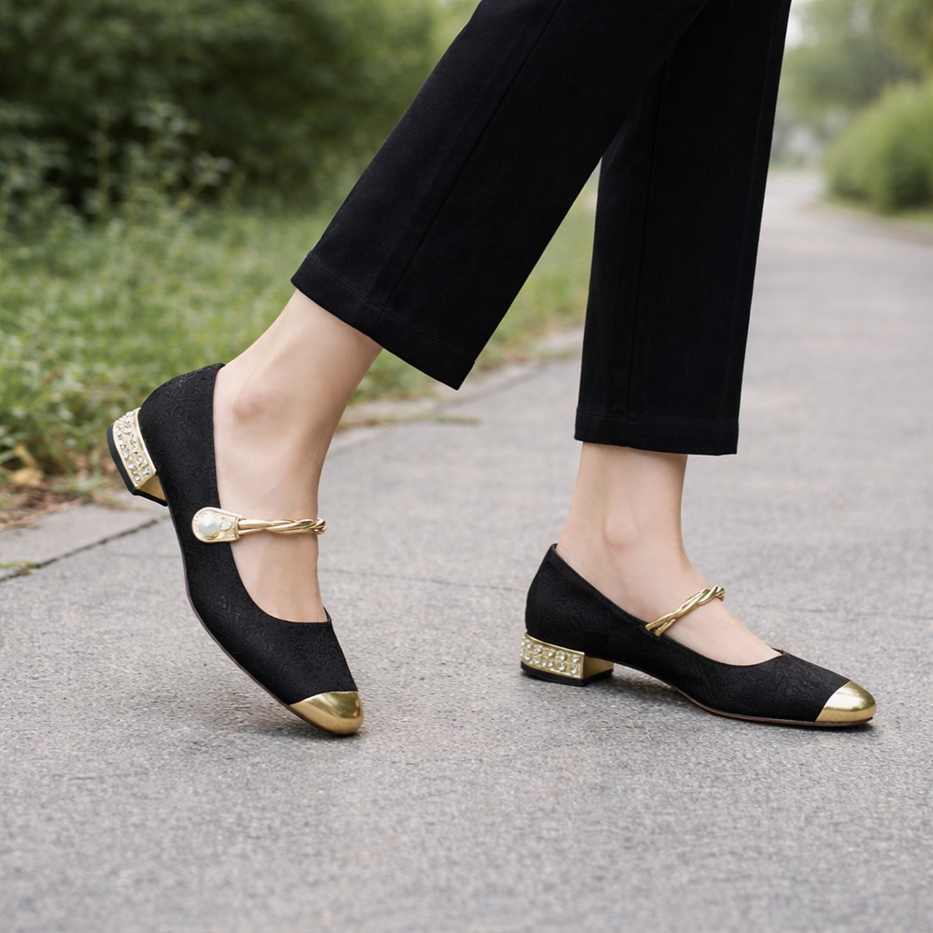 Women's Mary Jane ballerinas | Low heel | Square toe, comfortable shoes