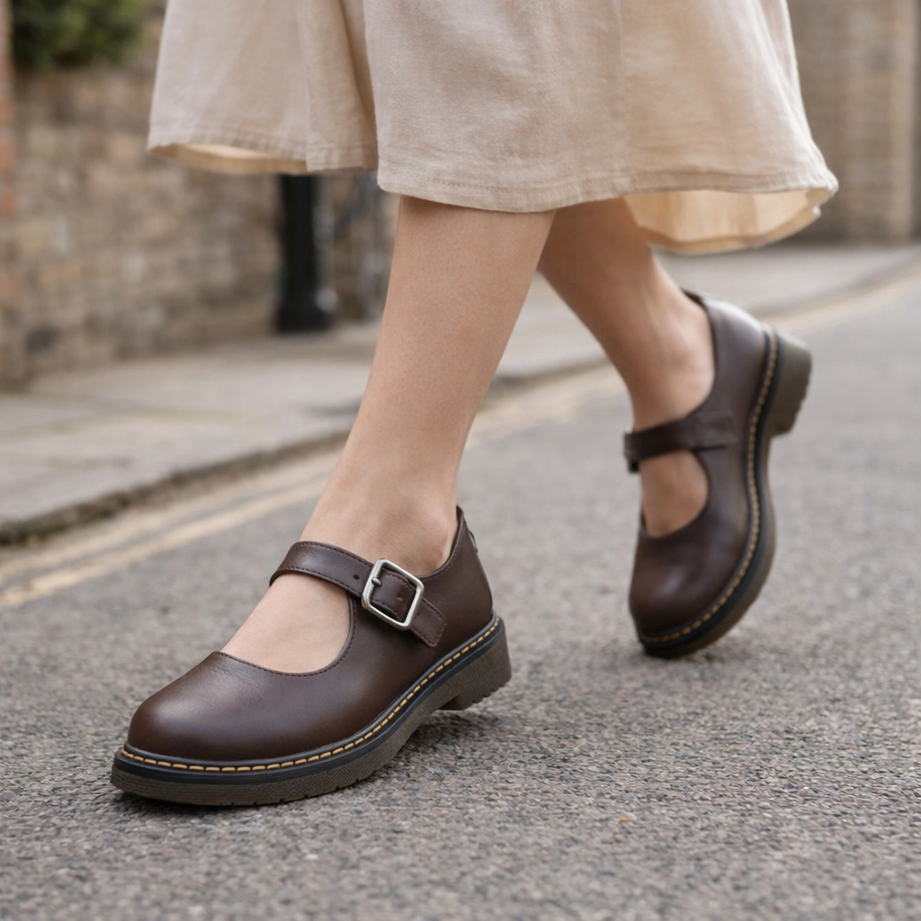 Women's Mary Jane shoes | Round toe, loop strap | Comfortable sole