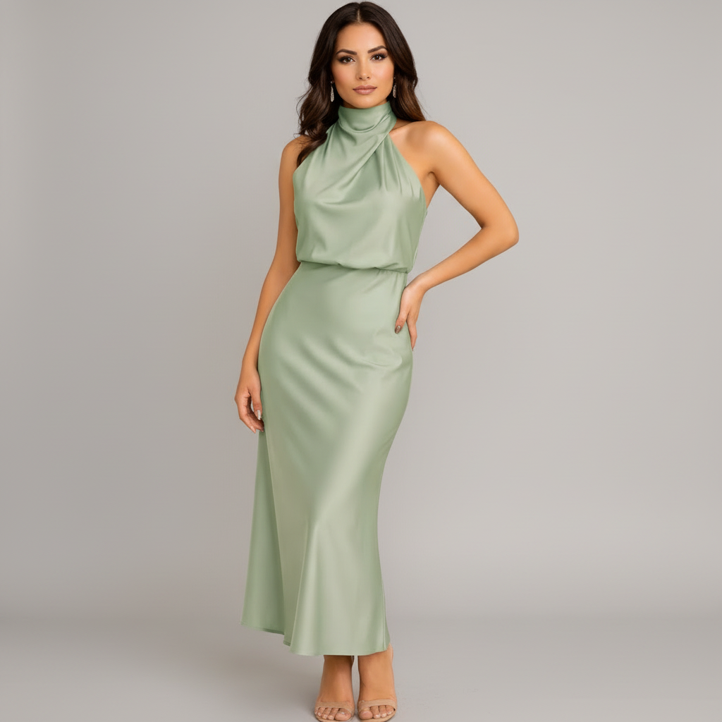 Midi dress | Draped design | Ideal for special occasions