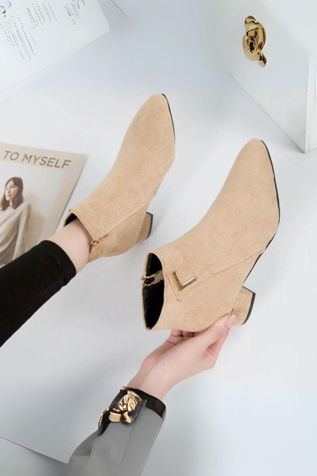 Ankle Boots | Women's Ankle Boots | Block Heel, Pointed Toe