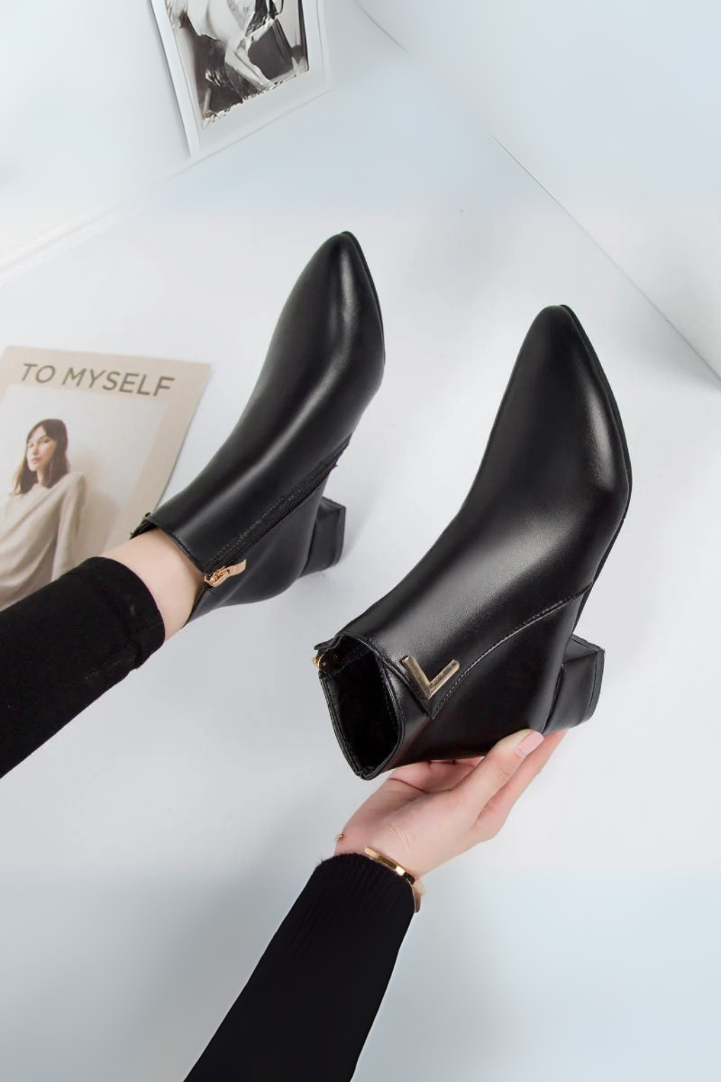 Ankle Boots | Women's Ankle Boots | Block Heel, Pointed Toe