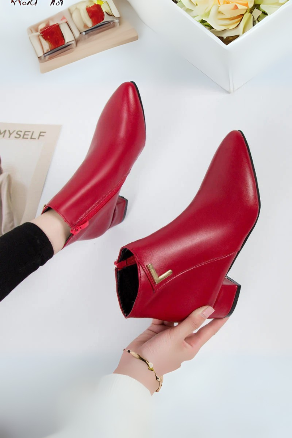 Ankle Boots | Women's Ankle Boots | Block Heel, Pointed Toe
