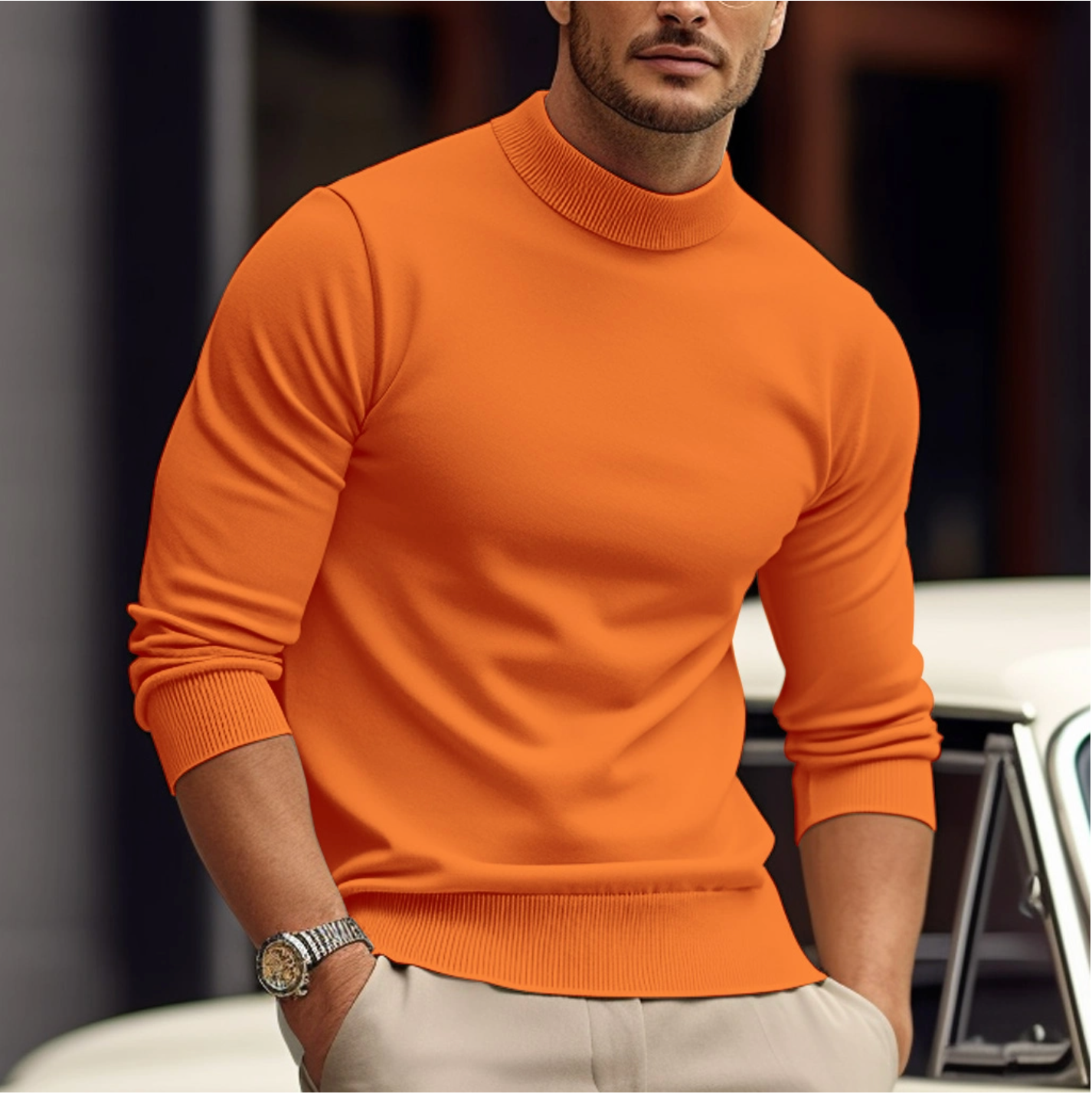 Men's Stylish Cotton Sweater - Soft - Classic Cut