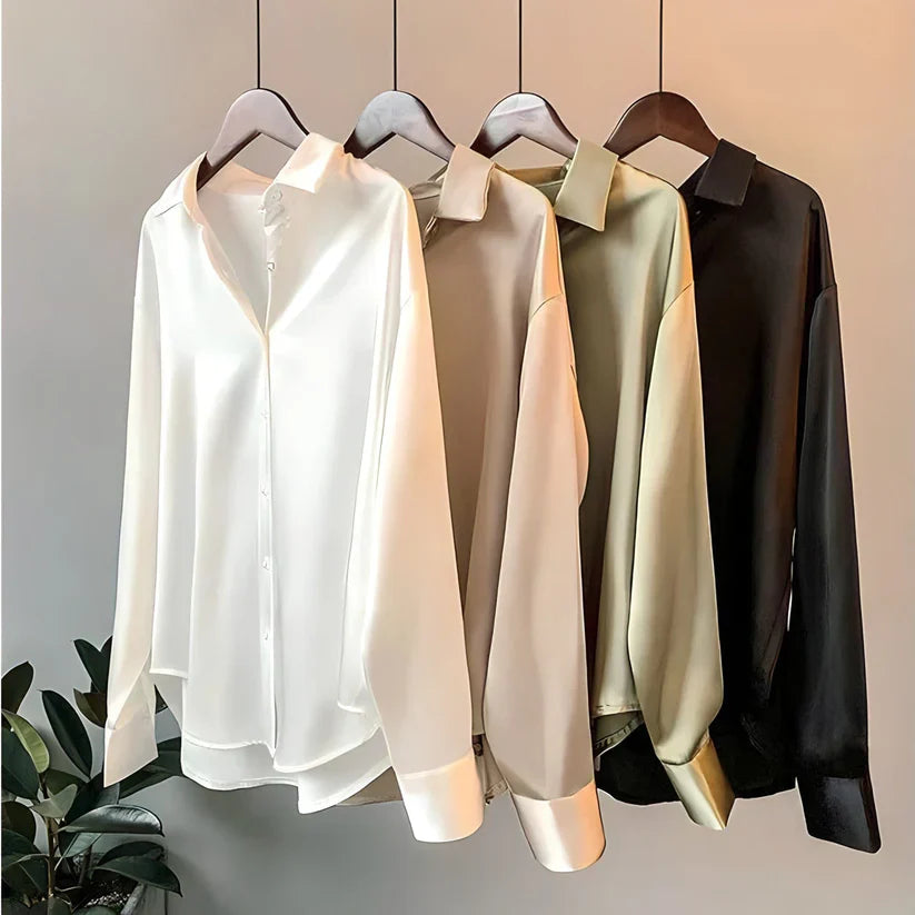 Silk Shirt | Women's, Long Sleeved | Soft, Elegant