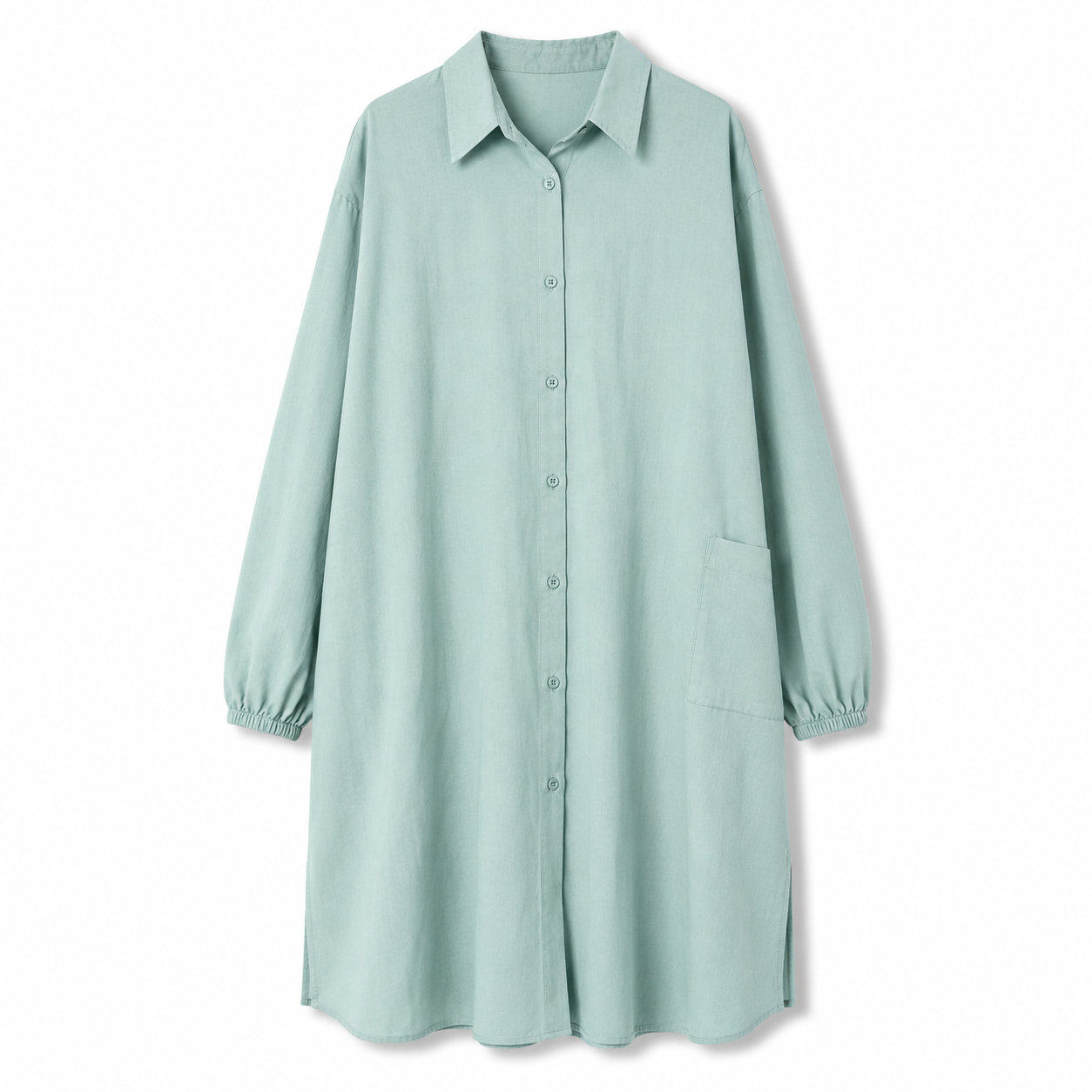 Women's shirt dress - Cotton Linen - Long Sleeves