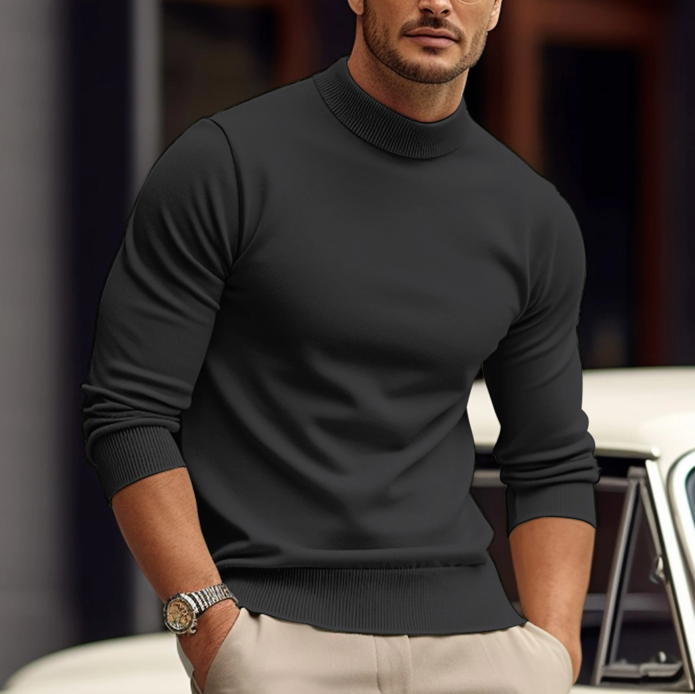 Men's Stylish Cotton Sweater - Soft - Classic Cut
