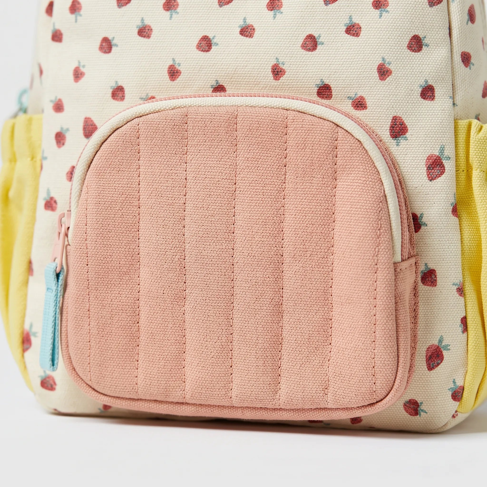 School Backpack Strawberry Pattern | Kids | Colorful Color Background