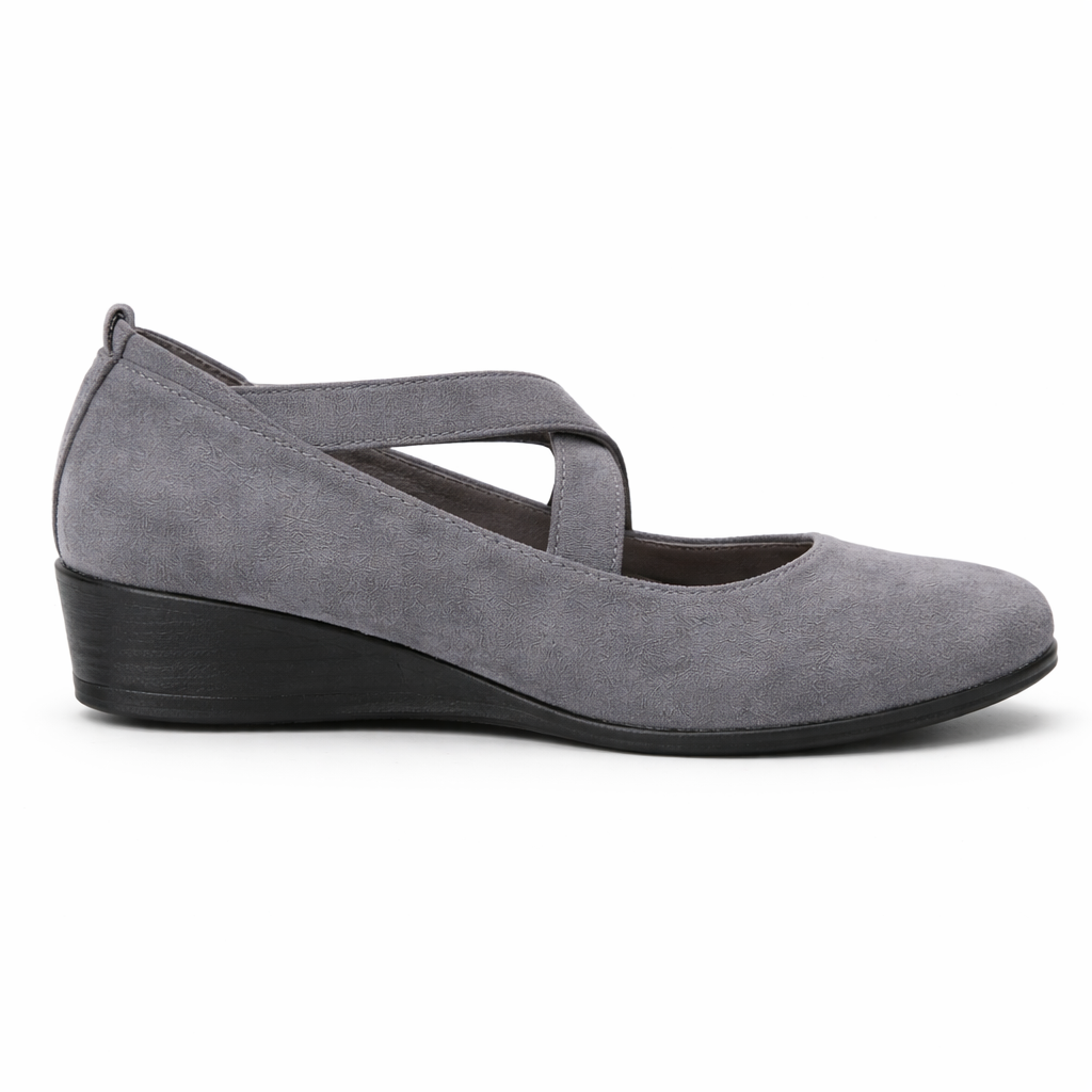 Women's Wedge Heels Elastic Laces Elevated Sole
