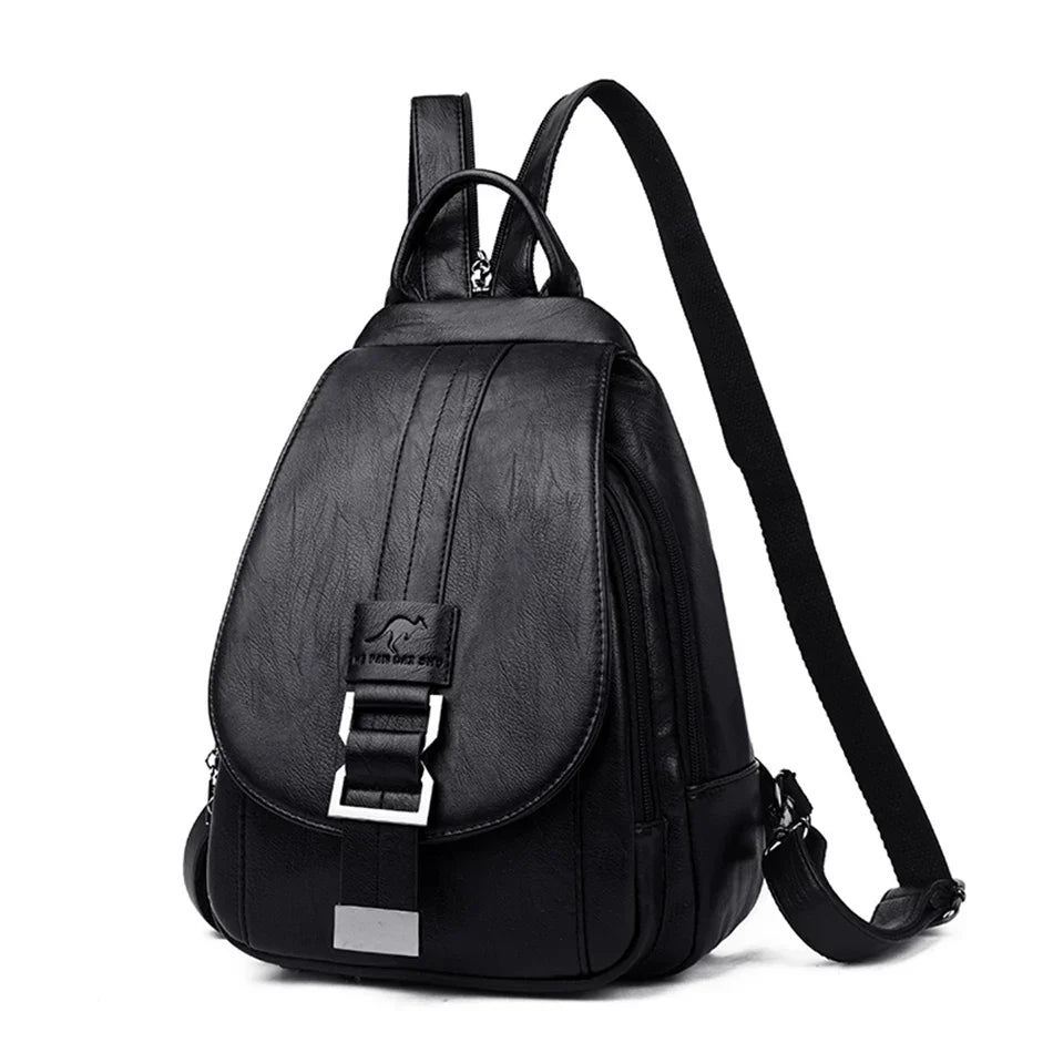 Women's Faux Leather Backpack | Waterproof, Spacious