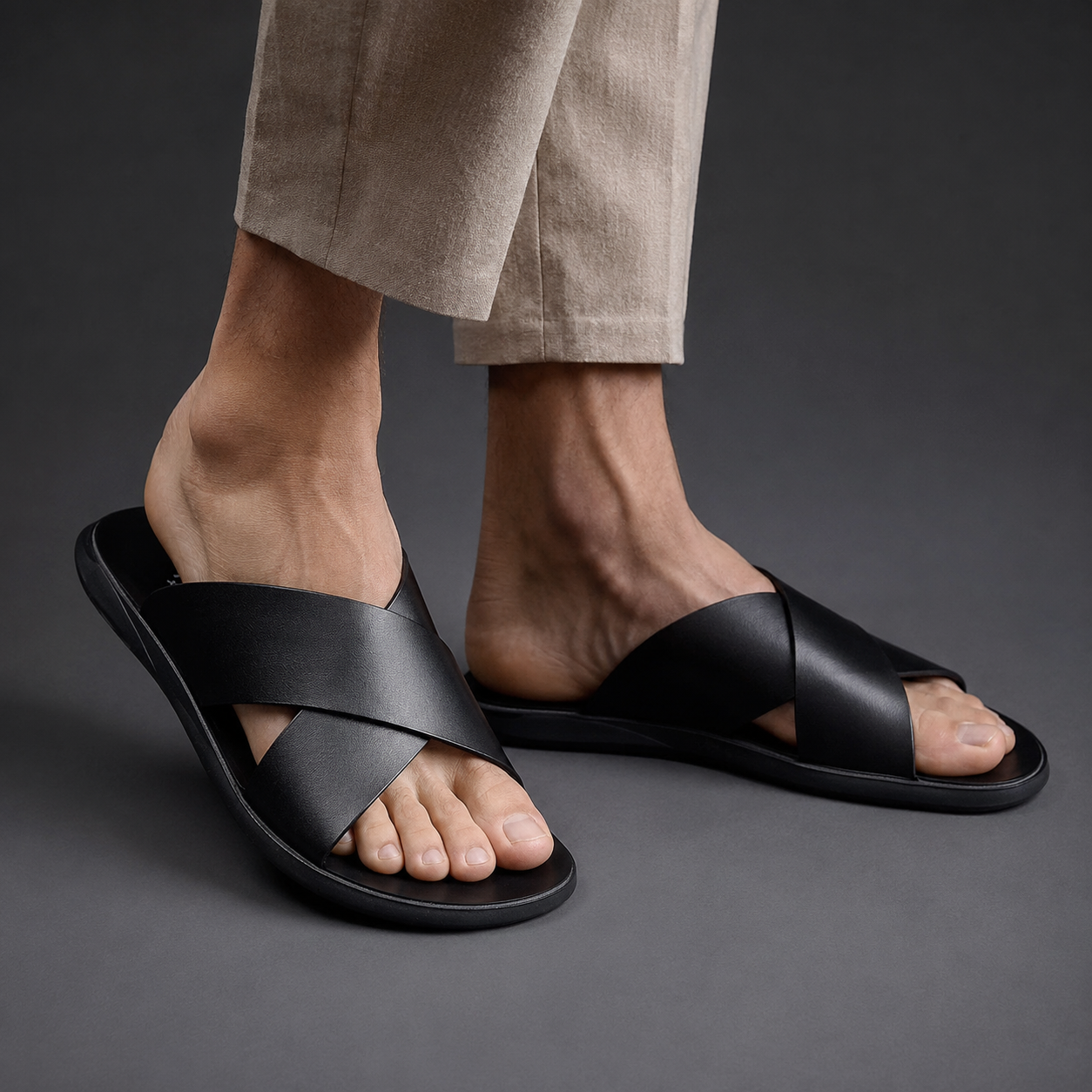Men's Leather Non-slip Breathable Sandals