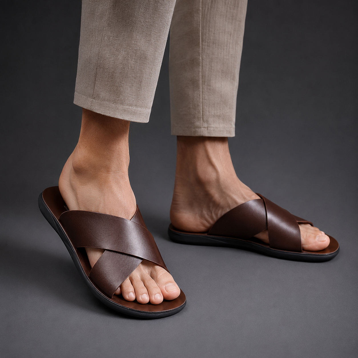 Men's Leather Non-slip Breathable Sandals