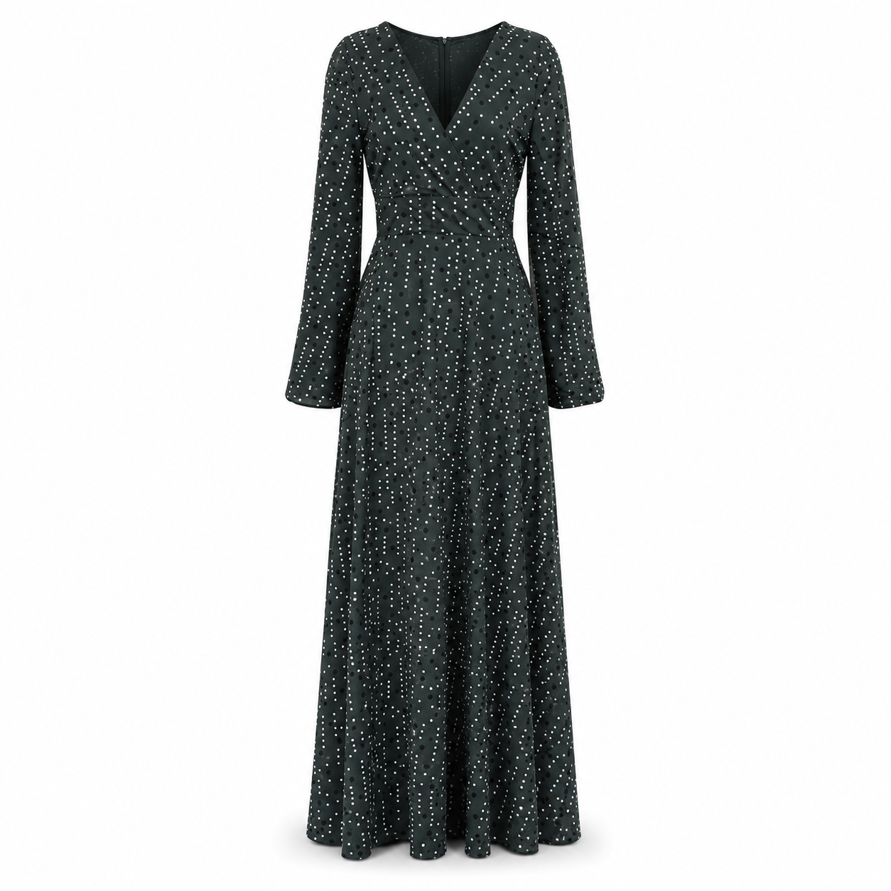 Long Dress - Stylish Polka Dot Print - Alice