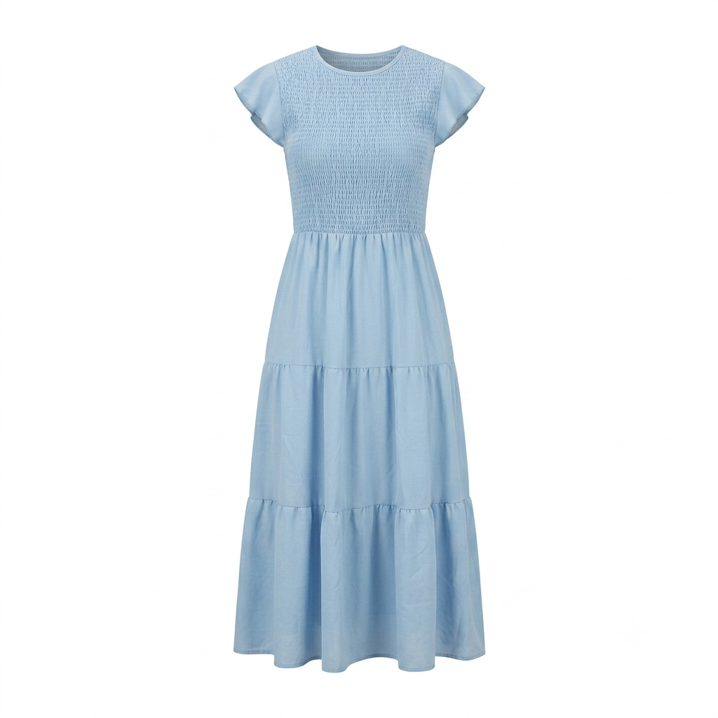 Summer dress with ruffles and pockets