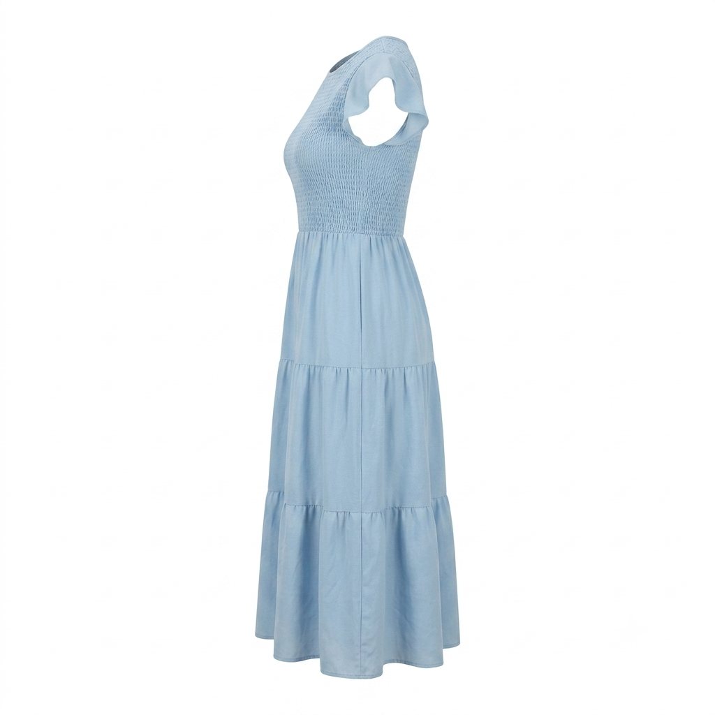 Summer dress with ruffles and pockets