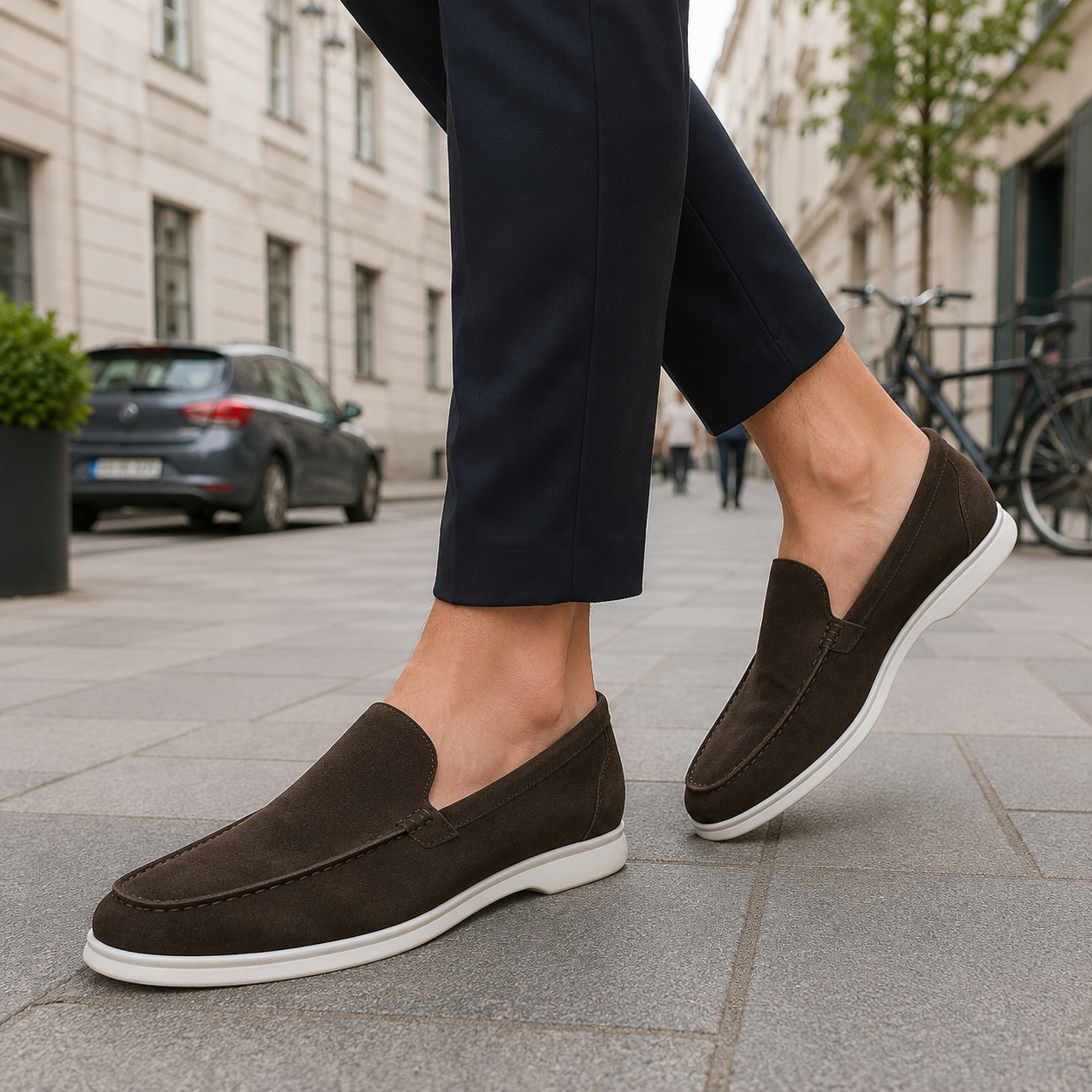 Men's leather loafers classic Carlotta