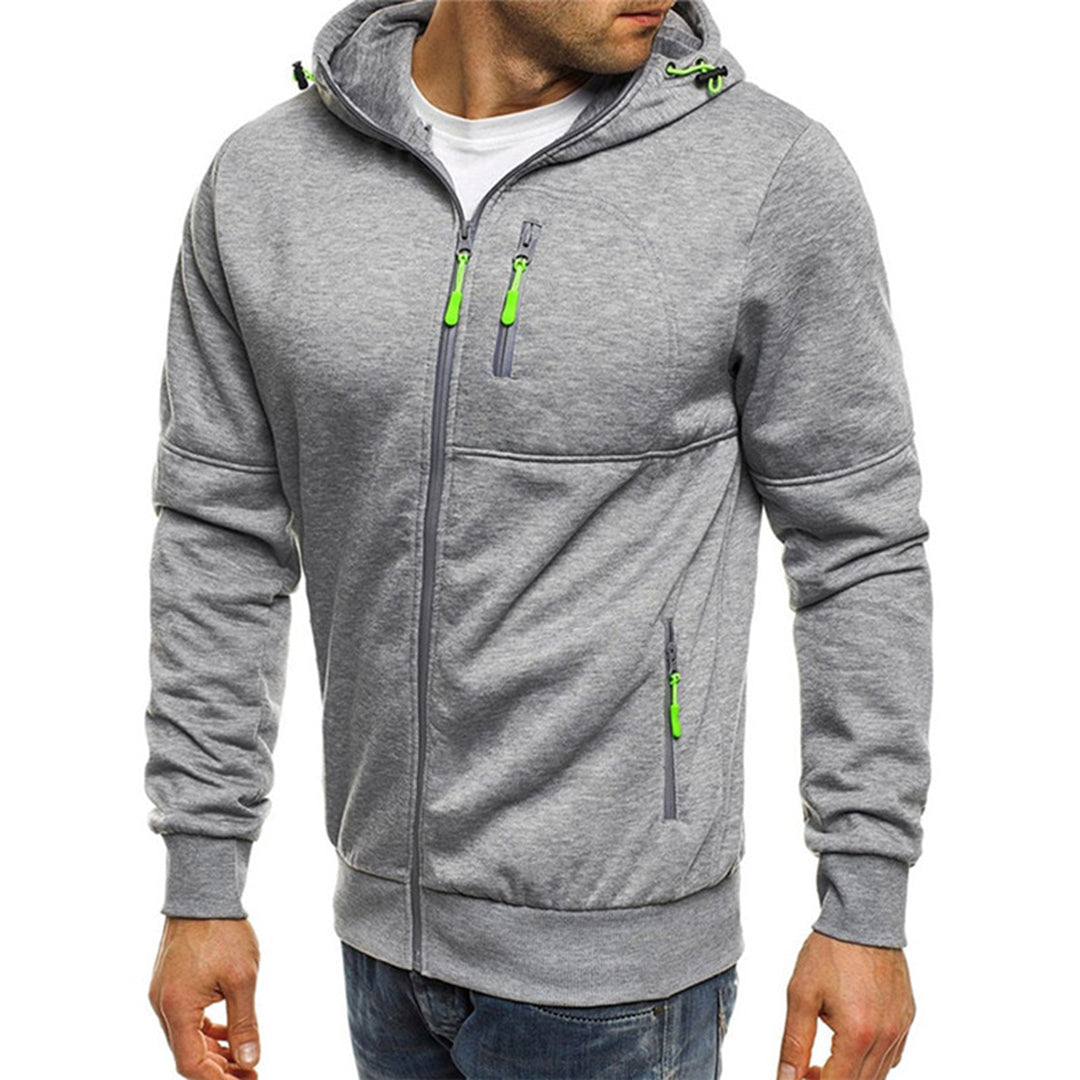 Men's hoodie | With zipper, relaxed fit | Gray