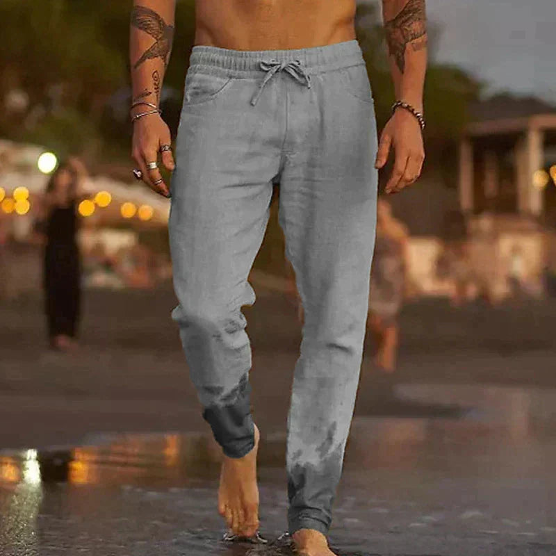 Linen pants | Relaxed fit, lightweight | Men's coastal trousers
