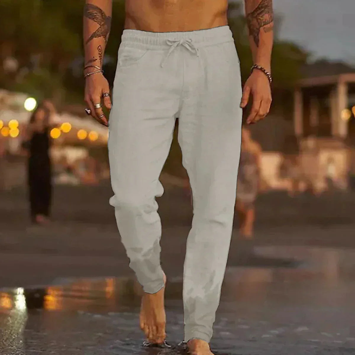 Linen pants | Relaxed fit, lightweight | Men's coastal trousers
