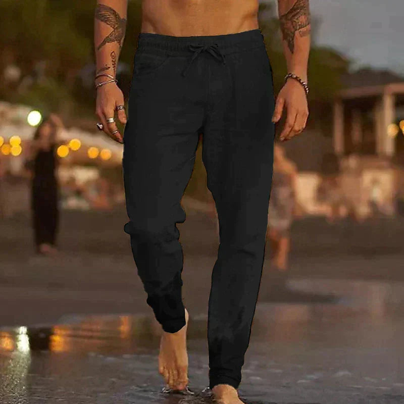 Linen pants | Relaxed fit, lightweight | Men's coastal trousers